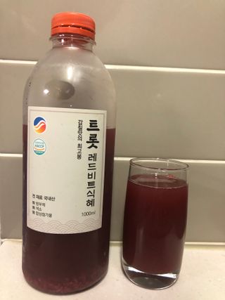트롯전통식혜 트롯레드비트식혜 1리터 +500리터 — 5점을 준 리뷰어가 2021년 5월 올린 사용 사진