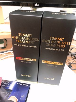 썸헤어 / SUMHAIR 썸헤어  써밋 안티 헤어로스 샴푸+트리트먼트 — 5점을 준 리뷰어가 2021년 6월 올린 사용 사진