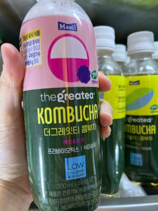더그레잇티 콤부차 [매일유업] 더그레잇티 44kcal 콤부차 300ml *12개입 (오리지널 6개+베리리치 6개) — 4.5점을 준 리뷰어가 2023년 7월 올린 사용 사진