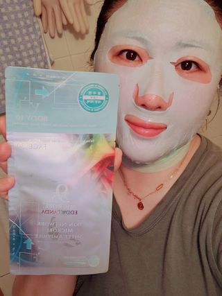 애디팬더 바이오시트앰플 기능성 마스크팩 — 4.5점을 준 리뷰어가 2021년 5월 올린 사용 사진