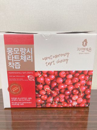 자연에온 몽모랑시 타트체리 착즙 100mL 10개입 2BOX — 5점을 준 리뷰어가 2021년 1월 올린 사용 사진