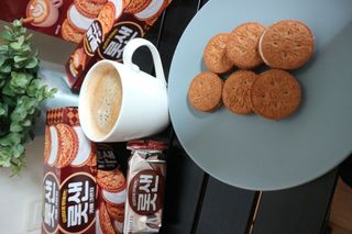 롯데제과 롯샌 카페크런치 — 5점을 준 리뷰어가 2021년 10월 올린 사용 사진