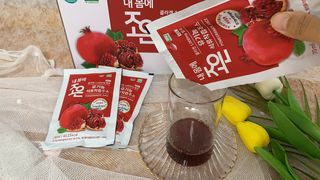 농업회사법인조은 유기농 석류 NFC 착즙주스 70ml 30포 — 5점을 준 리뷰어가 2021년 10월 올린 사용 사진