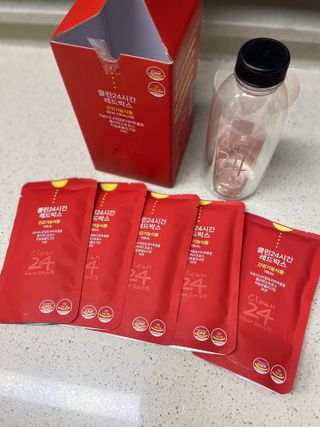 클린24시간 레드박스 1BOX(5포) + 전용보틀(500ml) — 5점을 준 리뷰어가 2024년 3월 올린 사용 사진