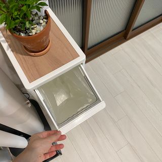 창신리빙 [프랑코 스마트 슬림 휴지통] 똑똑한 정리 수납 — 5점을 준 리뷰어가 2021년 8월 올린 사용 사진