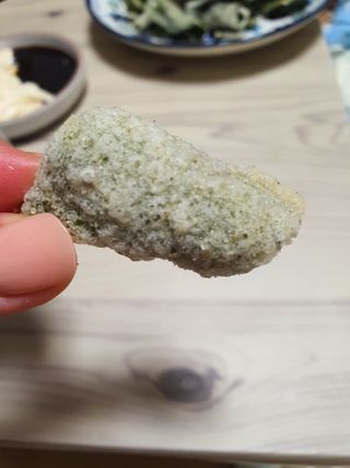 오희숙 전통부각 명인 찹쌀김부각, 찹쌀다시마부각, 황태껍질튀각 총 6봉 — 5점을 준 리뷰어가 2021년 6월 올린 사용 사진