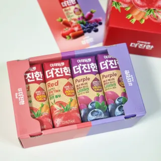 [롯데칠성] 야채듬뿍 더'진한 [롯데칠성] 야채는 이제 COLORFULL! 야채듬뿍  더 진한 레드 4개 +퍼플 4개 (총 8개) — 5점을 준 리뷰어가 2023년 6월 올린 사용 사진