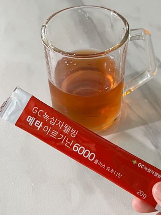 메타아르기닌 GC녹십자웰빙 메타 아르기닌 6000 플러스 오르니틴 — 4.5점을 준 리뷰어가 2022년 5월 올린 사용 사진