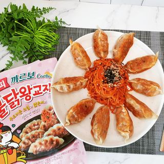 삼양냉동 [삼양] 얇은피불닭왕교자+얇은피까르보불닭왕교자 총4팩 — 5점을 준 리뷰어가 2021년 2월 올린 사용 사진