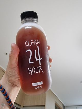 클린24시간 1BOX(5포) + 전용보틀(500ml) — 5점을 준 리뷰어가 2022년 7월 올린 사용 사진
