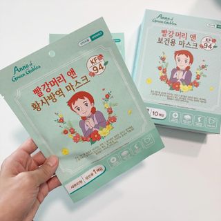 [숨그림] 2D 새부리형, 짱구, 무직타이거, 빨강머리앤 우리아이 그리고 내가 쓰는 믿을수있는 케릭터 마스크 — 5점을 준 리뷰어가 2021년 10월 올린 사용 사진