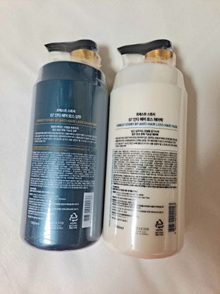 [포레스트스토리] B7 안티 헤어로스 샴푸1,000ml + 헤어팩 1,000ml — 5점을 준 리뷰어가 2021년 3월 올린 사용 사진