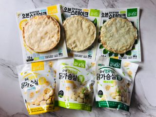 굽네몰 [굽네] 탱글탱글 닭가슴살볼 3종, 닭가슴살 오븐 스테이크 3종 — 4.5점을 준 리뷰어가 2021년 5월 올린 사용 사진