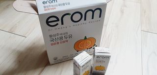 이롬 황성주 박사의 국산콩 두유 검은콩 단호박 — 5점을 준 리뷰어가 2021년 2월 올린 사용 사진
