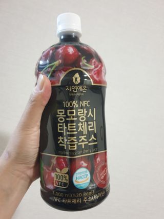 자연에온 몽모랑시 타트체리 3종 세트 구성 - 저분자콜라겐젤리, NFC 착즙주스 — 5점을 준 리뷰어가 2021년 7월 올린 사용 사진