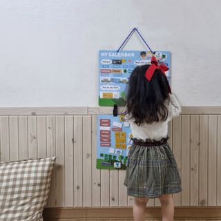 맘트리 133개 자석타일로 만드는 나만의 달력, 마이캘린더[가이드북포함], 어린이달력 — 5점을 준 리뷰어가 2023년 1월 올린 사용 사진