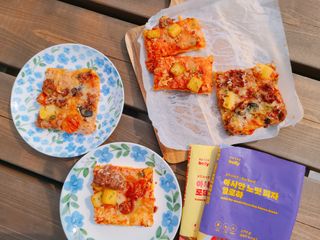 브라잇벨리 비건피자 [노밋피자알로하 & 노밋피자포테이토] 2가지맛 — 5점을 준 리뷰어가 2022년 7월 올린 사용 사진