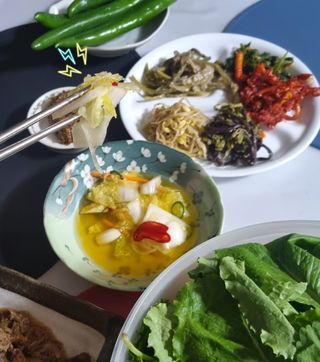 셰프애찬 단호박 백김치 1kg — 5점을 준 리뷰어가 2022년 10월 올린 사용 사진