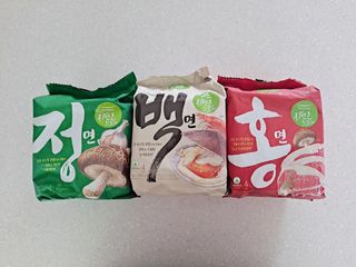 [풀무원] 자연은맛있다 정면, 백면, 홍면  세트 — 5점을 준 리뷰어가 2021년 4월 올린 사용 사진