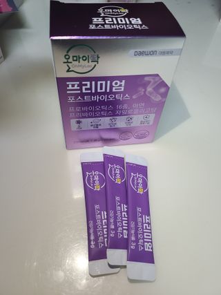 [유산균] 오마이락 프리미엄 포스트바이오틱스 30P — 5점을 준 리뷰어가 2022년 12월 올린 사용 사진