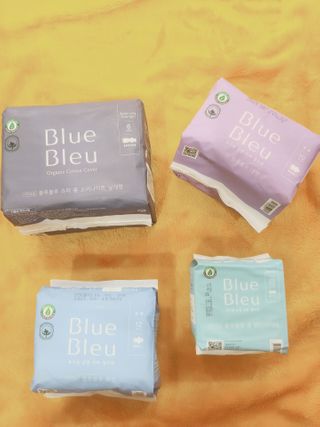 블루블루 유기농 순면 커버 생리대 — 5점을 준 리뷰어가 2021년 1월 올린 사용 사진