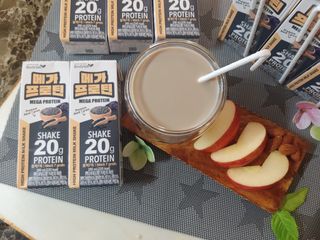 바디랩 프로틴음료 단백질쉐이크 메가프로틴 — 5점을 준 리뷰어가 2022년 4월 올린 사용 사진