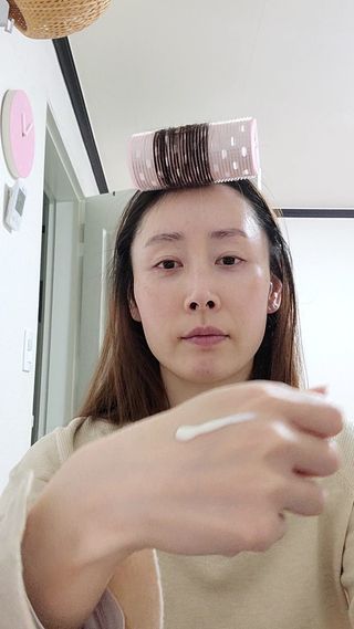 바노바기 코스메틱 바노바기 밀크씨슬 리페어 시카 선스크린 플러스 50ml — 3점을 준 리뷰어가 2023년 2월 올린 사용 사진