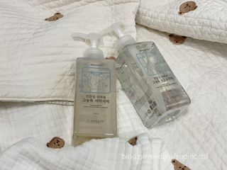 아토컴피 신생아와 반려동물도 사용가능한 고농축 세탁세제 섬유유연제 500ml 세트 (독일 피부과 임상시험 완료) — 5점을 준 리뷰어가 2022년 9월 올린 사용 사진