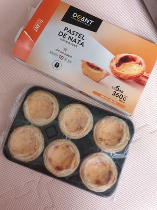 디앙뜨 포르투갈 에그타르트 오리지널 맛+패션후르츠+초콜릿타르트 맛 중 택1 — 5점을 준 리뷰어가 2021년 8월 올린 사용 사진