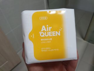 에어퀸 뉴브레스 유기농 생리대 4종 (팬티라이너 20P + 중형 10P + 대형 10P + 오버나이트 8P)_체험단 — 5점을 준 리뷰어가 2024년 6월 올린 사용 사진