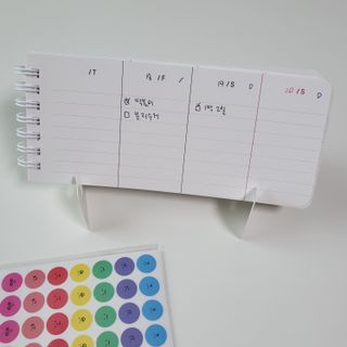 리훈 언더모니터 위클리 플래너 + 다정한 스티커 8mm 원형 칼라 얼굴 표정 1장 — 5점을 준 리뷰어가 2022년 3월 올린 사용 사진