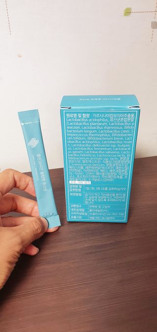 클린24시간 슬림앤유산균 1박스 (3.5g X 15포) — 5점을 준 리뷰어가 2022년 8월 올린 사용 사진