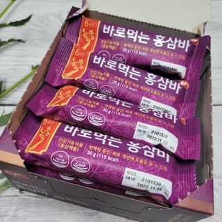 씨알푸드 건강기능식품 6년근 홍삼 함유, 바로먹는 홍삼바 30g 12개입 — 5점을 준 리뷰어가 2022년 3월 올린 사용 사진