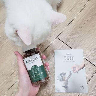 펫21 그로그로 5종 강아지 고양이 반려동물 한방 영양제 — 4점을 준 리뷰어가 2021년 11월 올린 사용 사진
