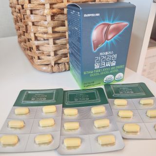 [경남제약헬스케어] 케어플러스 간건강엔 밀크씨슬 500mg 60정/2개월분/비타민B 5종+세레늄 — 5점을 준 리뷰어가 2024년 1월 올린 사용 사진