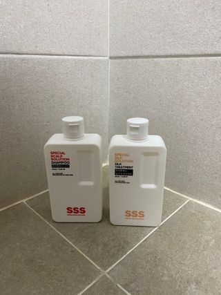 트리플에스 탈모 샴푸 275ml + 실크 트리트먼트 275ml — 3.5점을 준 리뷰어가 2021년 2월 올린 사용 사진
