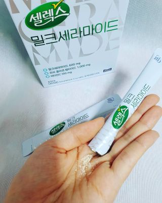 셀렉스스포츠 셀렉스 밀크세라마이드 저분자피쉬콜라겐 28포 X 1박스 — 5점을 준 리뷰어가 2021년 7월 올린 사용 사진