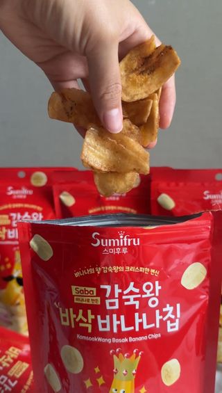 스미후루 코리아 릴스-수정본)감숙왕 바삭 바나나칩 — 5점을 준 리뷰어가 2025년 8월 올린 사용 사진