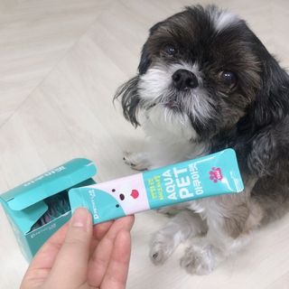 펫시랩 반려견용 액상 프리바이오틱스 아쿠아펫 — 5점을 준 리뷰어가 2021년 1월 올린 사용 사진