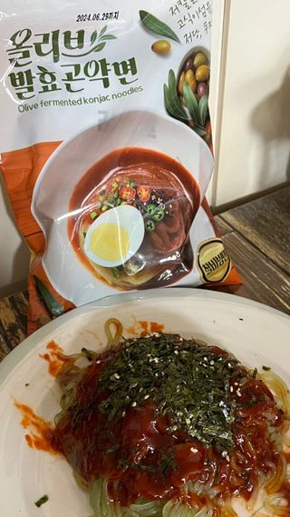 클린24시간 올리브 발효곤약면 찰비빔면 1세트-(3봉) — 4점을 준 리뷰어가 2024년 2월 올린 사용 사진
