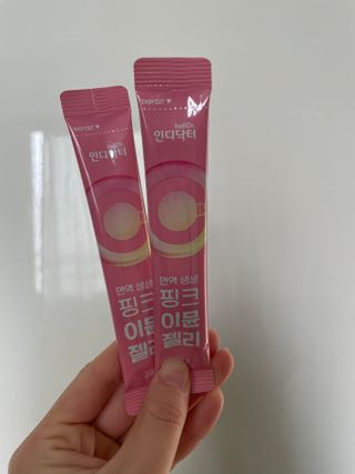 [인디닥터] 면역 생생 핑크 이뮨 젤리 — 5점을 준 리뷰어가 2022년 3월 올린 사용 사진