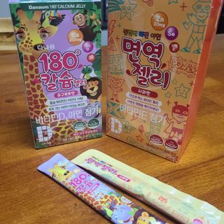 다나음 180도 칼슘젤리+아연면역젤리 — 5점을 준 리뷰어가 2022년 1월 올린 사용 사진