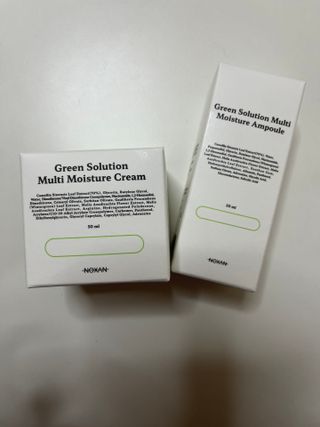 [녹산] 그린 솔루션 멀티 수분 앰플 + 그린 솔루션 멀티 수분크림 — 5점을 준 리뷰어가 2022년 11월 올린 사용 사진