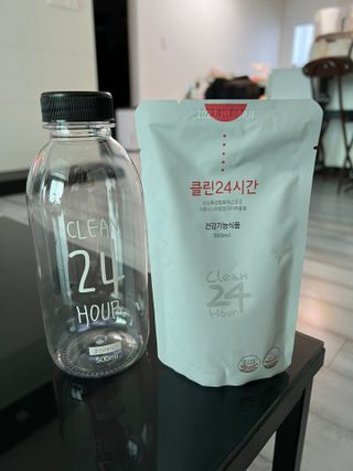 클린24시간 1BOX(5포) + 전용보틀(500ml) — 5점을 준 리뷰어가 2022년 7월 올린 사용 사진