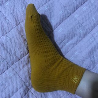 [사이즈가 있는 양말 필로이] 남/여 골지 발목 양말 4족 세트 남【S, M, L, XL】여【S, M, L】_컬러 랜덤 — 5점을 준 리뷰어가 2022년 6월 올린 사용 사진