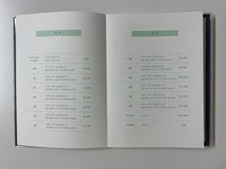 리훈 2023년 아이라이크 모눈 다이어리 미니달력 세트 — 5점을 준 리뷰어가 2022년 11월 올린 사용 사진