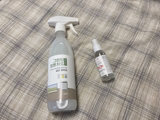 [엠메이데이] 그린티 피톤치드 감쪽같이 500ml + 손소독액 50ml — 4.5점을 준 리뷰어가 2022년 2월 올린 사용 사진