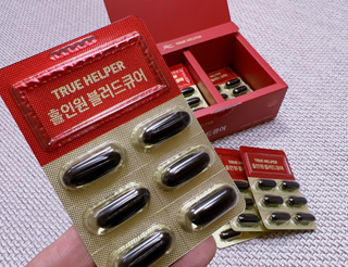 트루헬퍼 홀인원 블러드큐어 혈행+혈압+콜레스테롤 한번에 1박스 1개월 — 3.5점을 준 리뷰어가 2023년 2월 올린 사용 사진