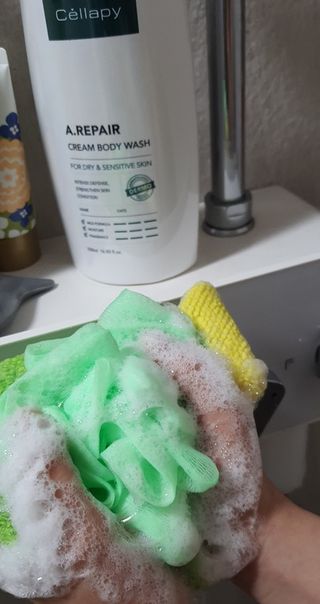 셀라피 에이리페어 크림 바디 워시 2세대 500ml — 5점을 준 리뷰어가 2021년 1월 올린 사용 사진
