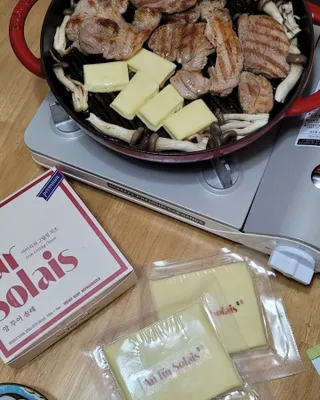 앙투어솔레 아일랜드 구워먹는 치즈 100 자연 치즈 와인안주 300g(100g x 3팩) — 5점을 준 리뷰어가 2022년 10월 올린 사용 사진